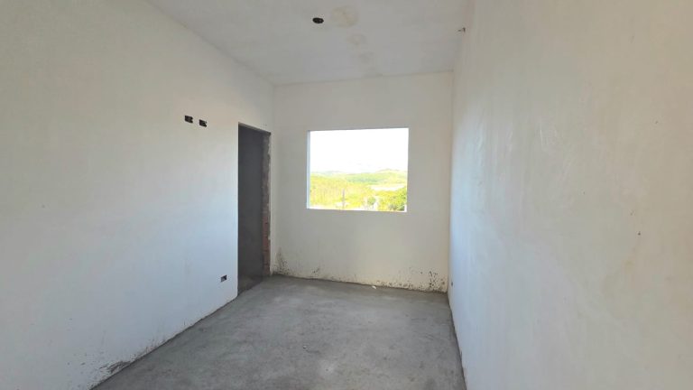 Quarto em fase de acabamento em casa do Residencial Villas do Vale
